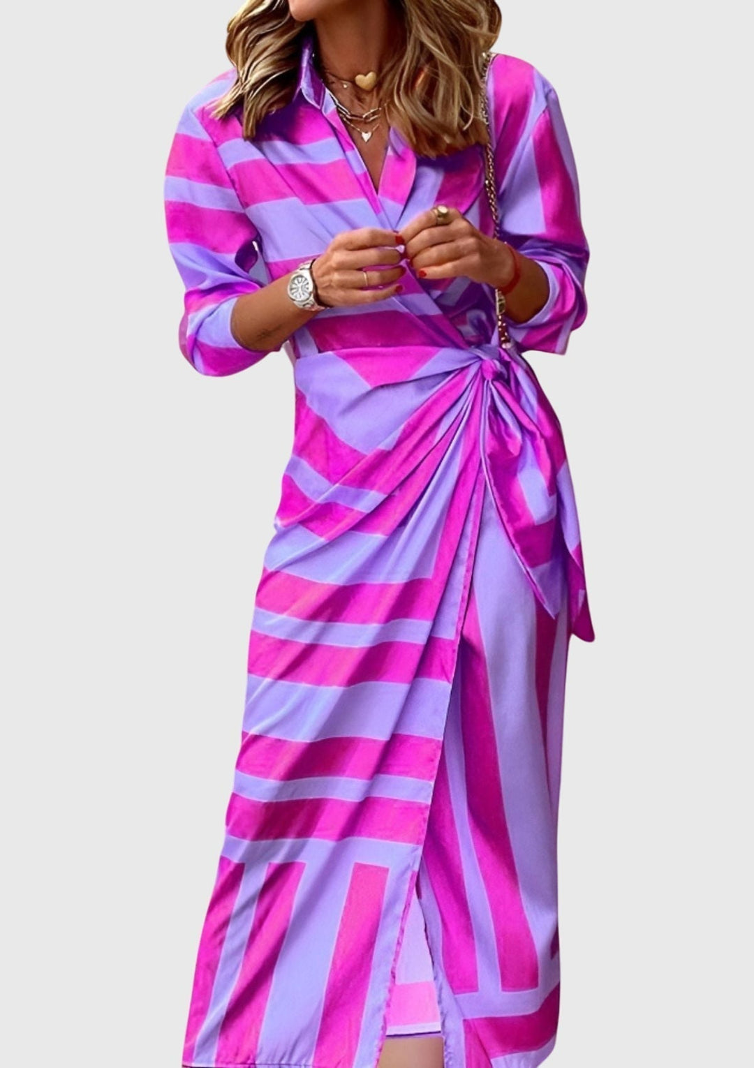 Everly | Elegantes Wickelkleid mit Print