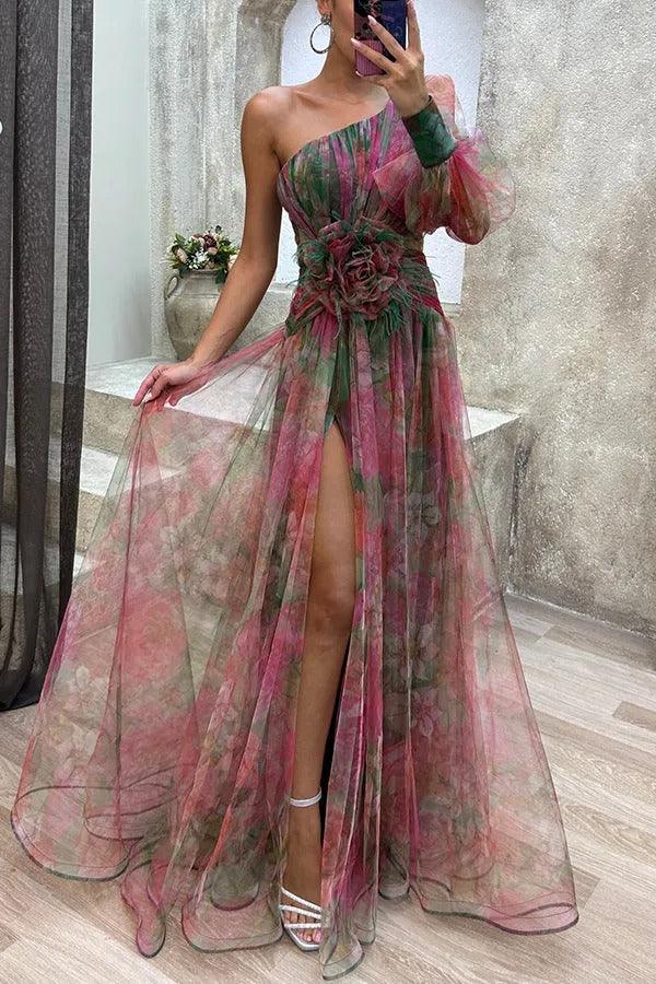 Grace | Sommerflucht Schönheit Blumen Falten Maxikleid