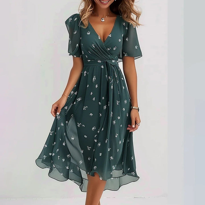 Aubrey™ Elegantes Bedrucktes Kleid
