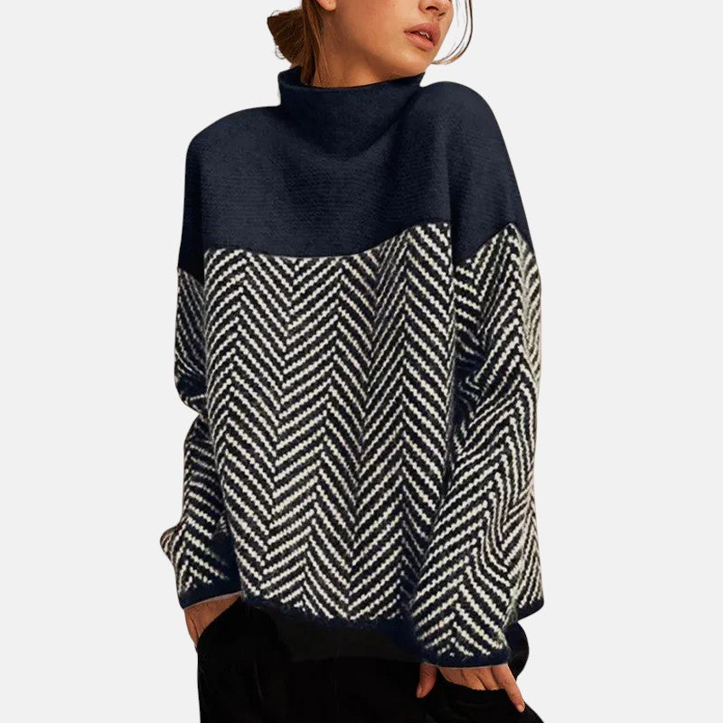 Eva | Fischgrät Strickpullover