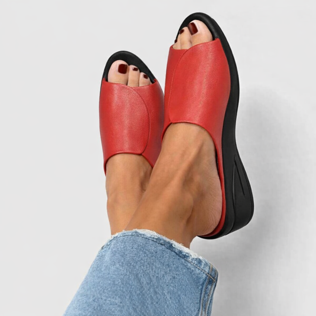 Orthopädische Slip-On Keilsandalen