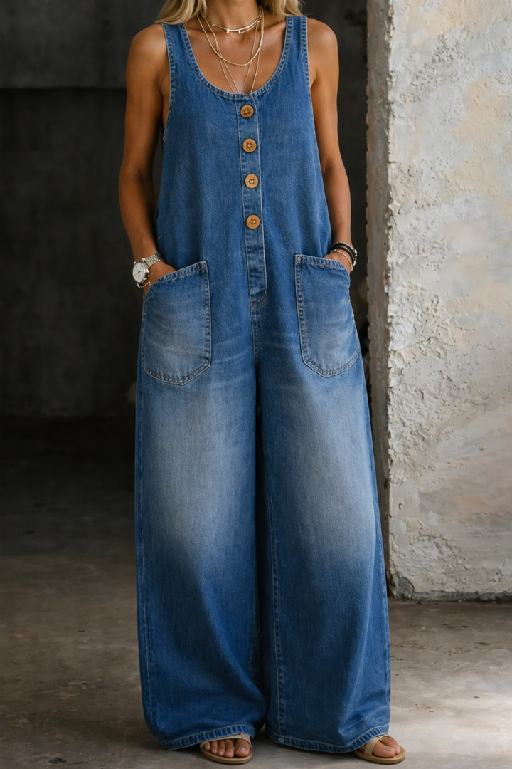 Saylor | Vintage-Waschung Baumwoll-Denim Latzhose