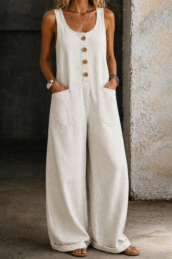 Willy | Vintage gewaschene Baumwoll-Jeanslatzhose