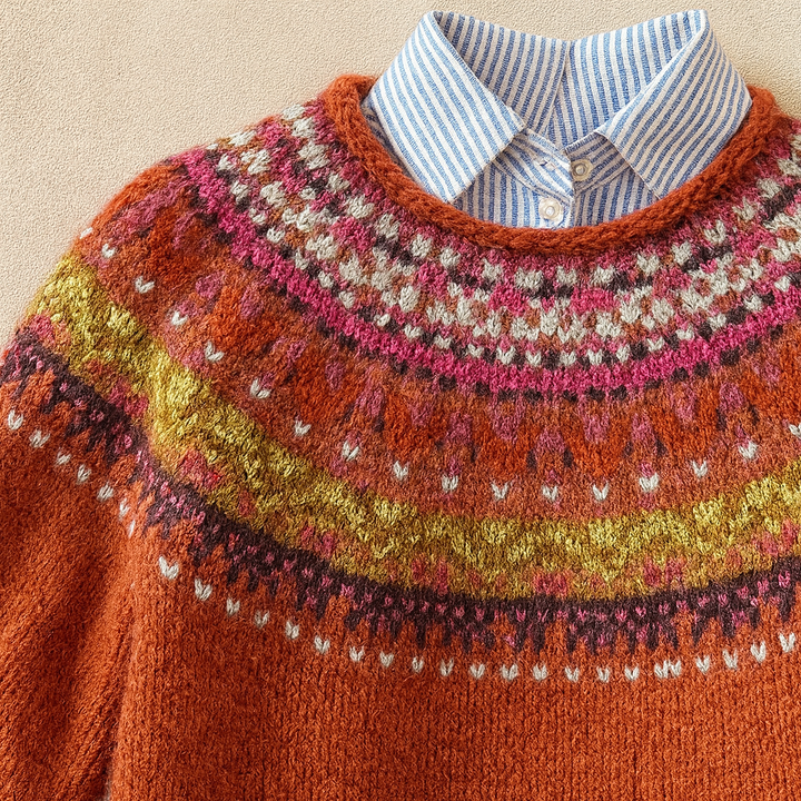 Simona™ | Eleganter Vintage Strickpullover