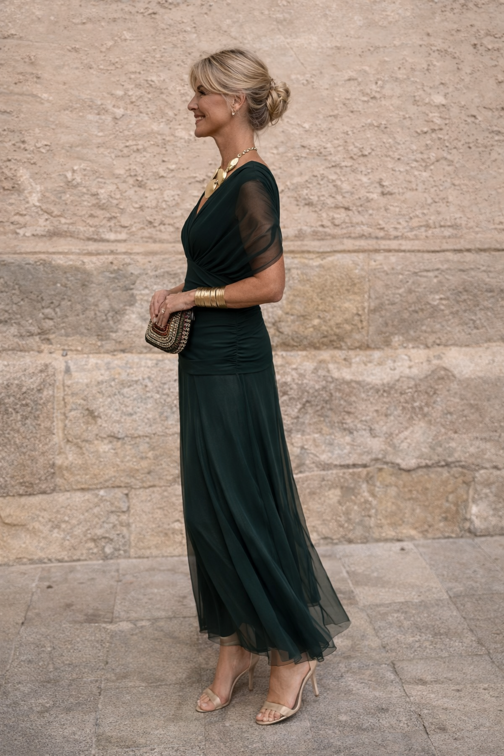 MARELLA | Maxi Kleid mit V-Ausschnitt