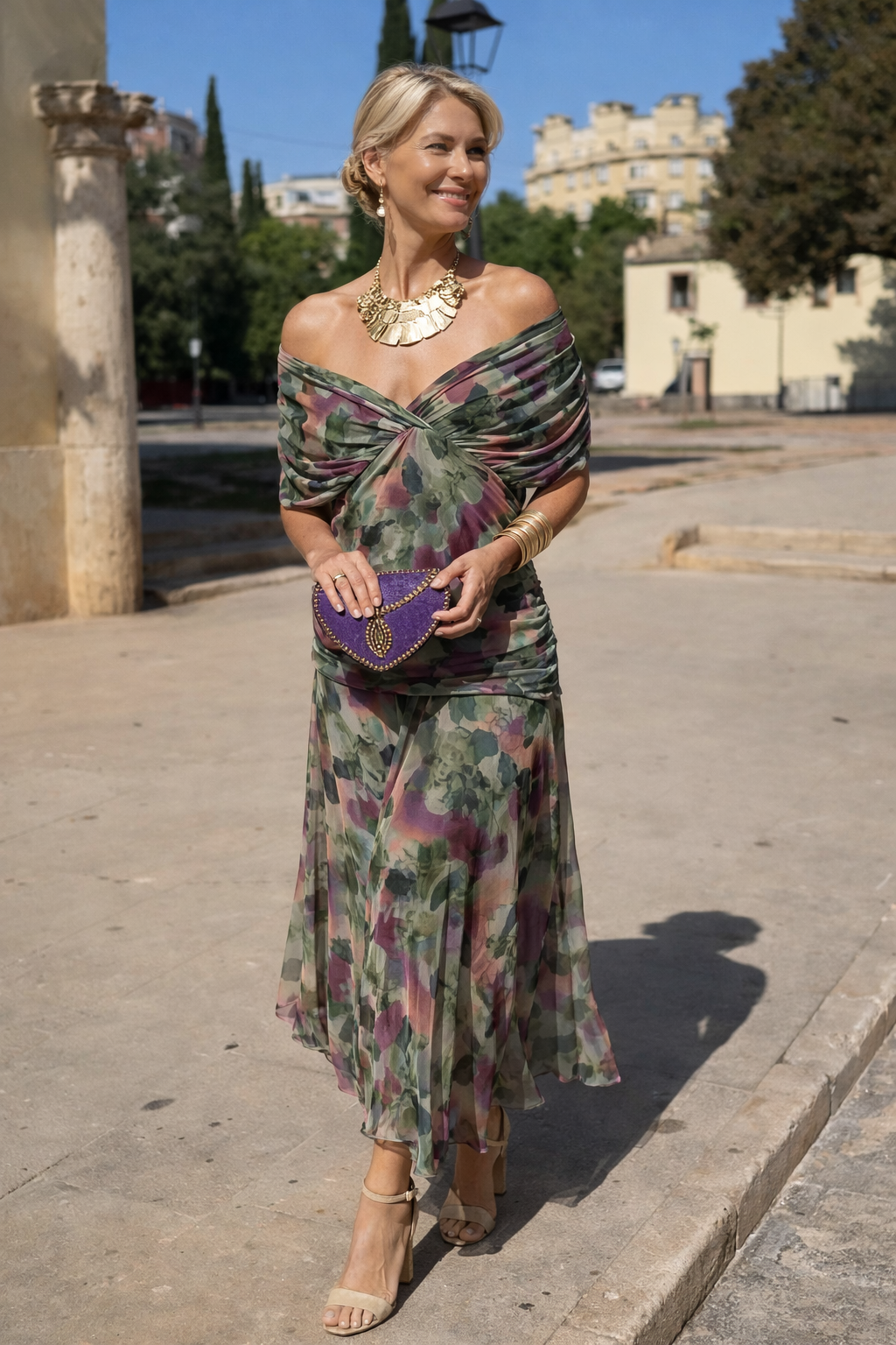 MARELLA | Maxi Kleid mit V-Ausschnitt