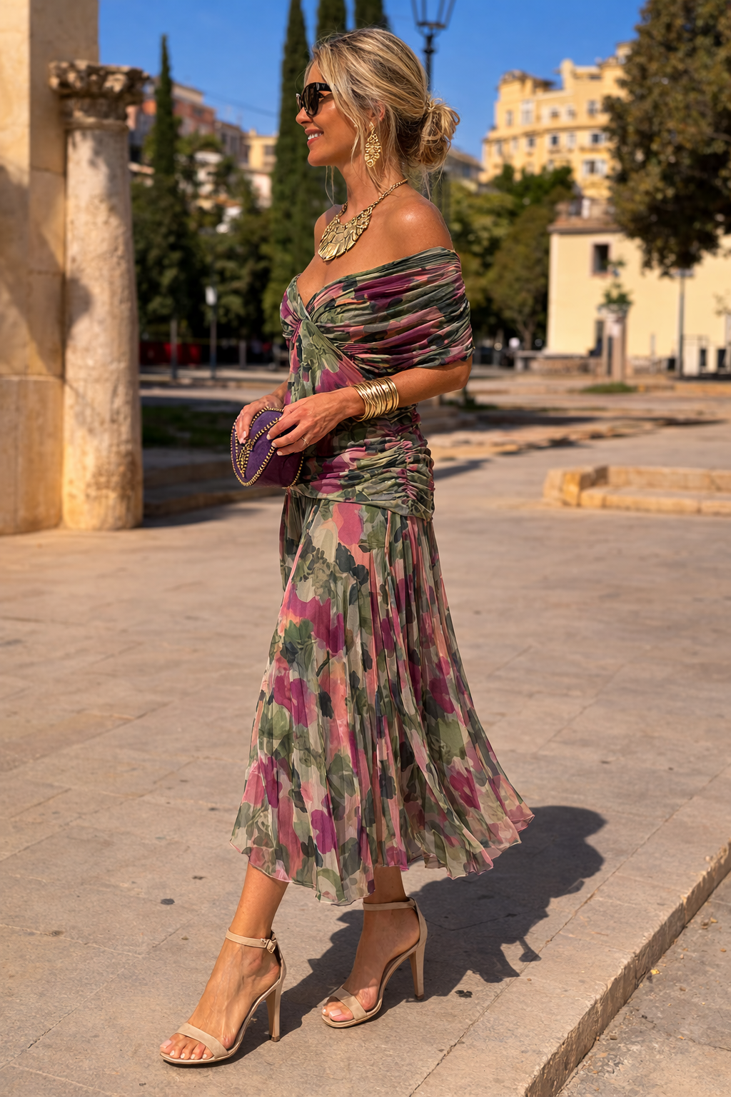 MARELLA | Maxi Kleid mit V-Ausschnitt