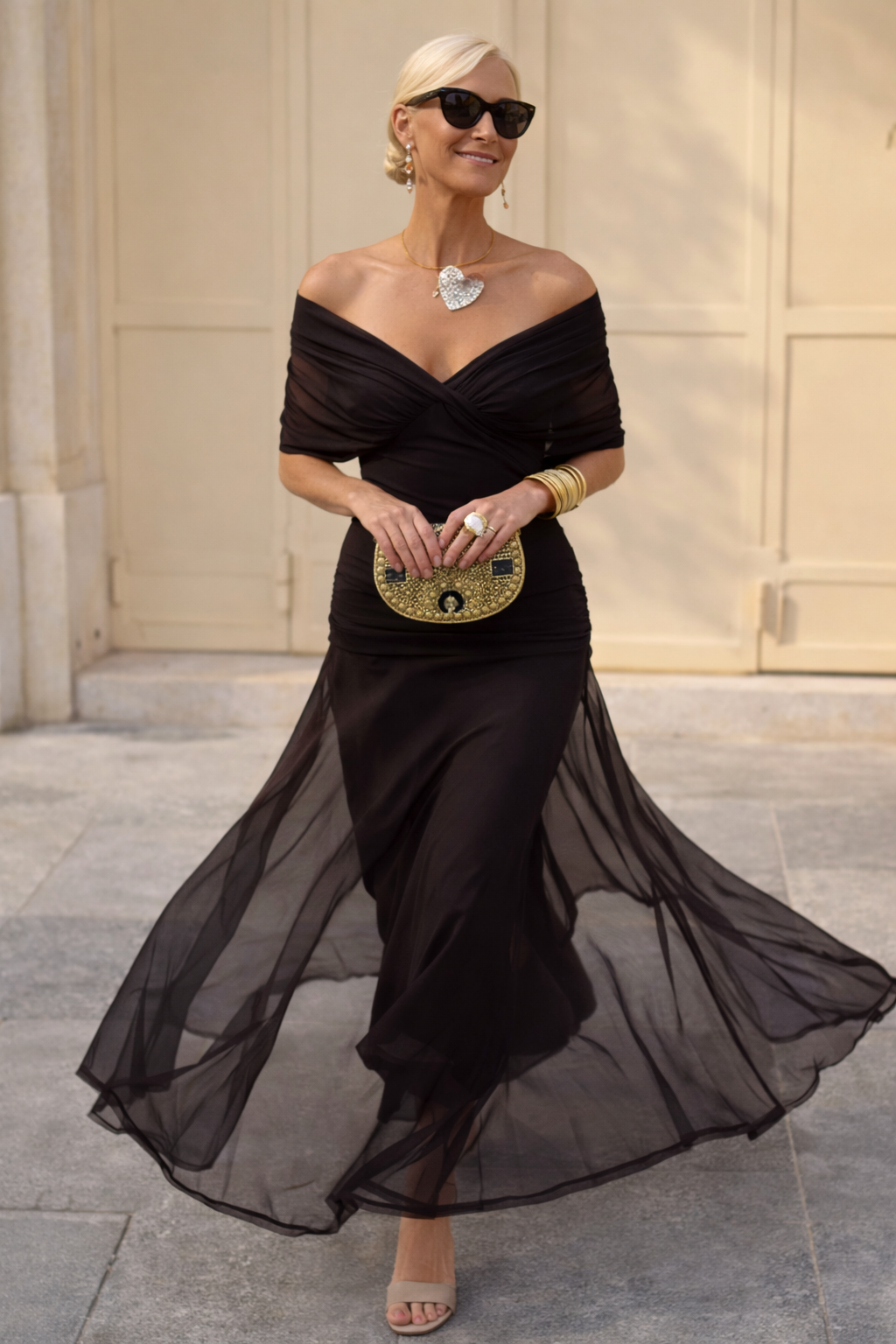 MARELLA | Maxi Kleid mit V-Ausschnitt