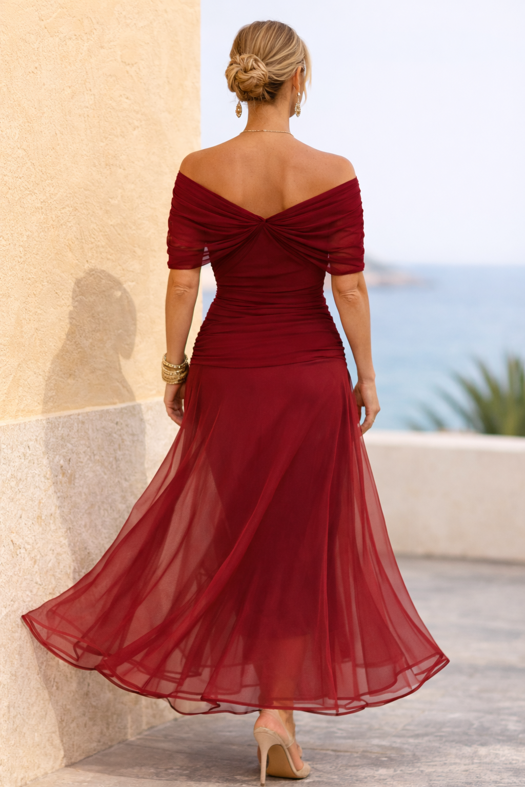 MARELLA | Maxi Kleid mit V-Ausschnitt