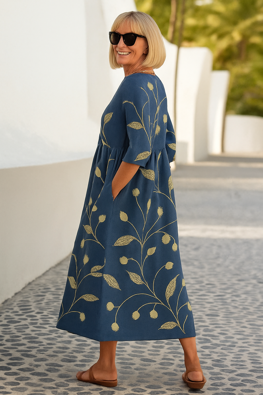 Eliza | Entspanntes Midi-Kleid