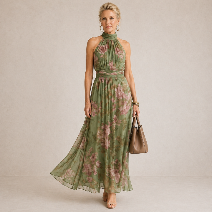 MIRELY | Midi Kleid Halter Marsciato