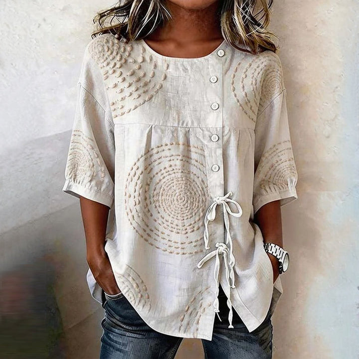 Élodie™ | Vintage lässige Bluse mit Print