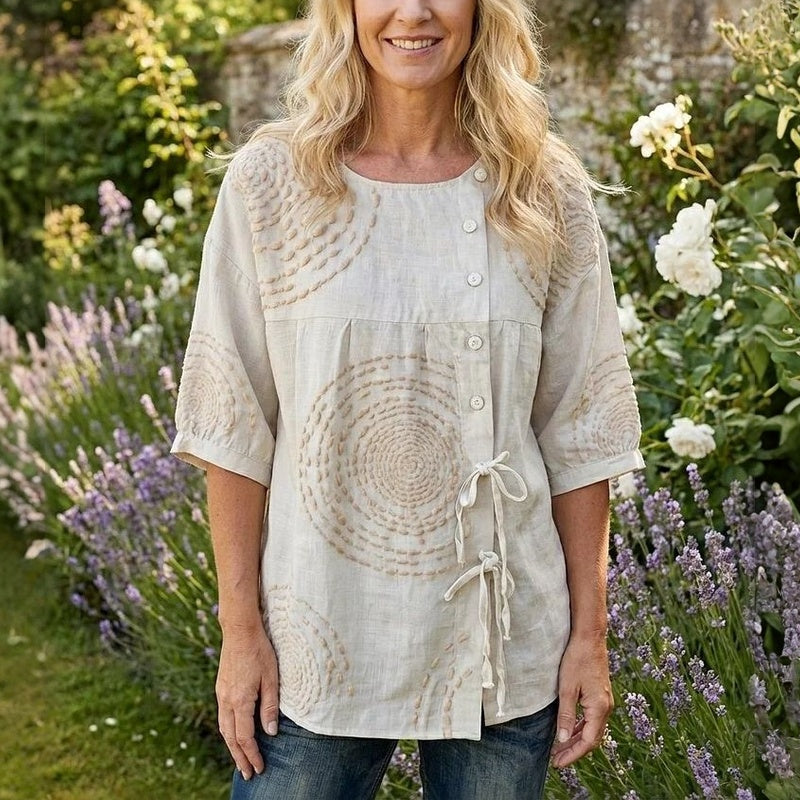 Élodie™ | Vintage lässige Bluse mit Print