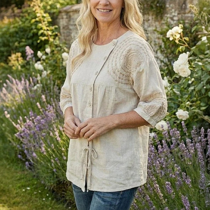 Élodie™ | Vintage lässige Bluse mit Print