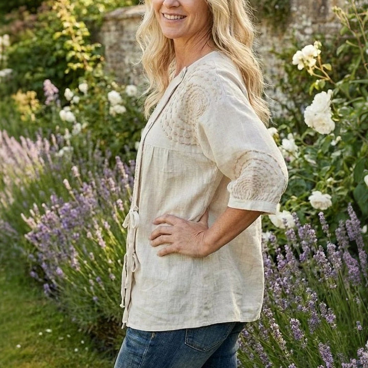 Élodie™ | Vintage lässige Bluse mit Print