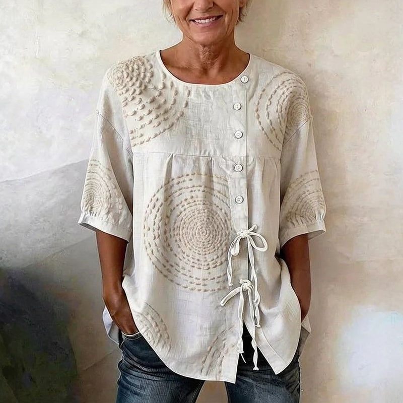 Élodie™ | Vintage lässige Bluse mit Print