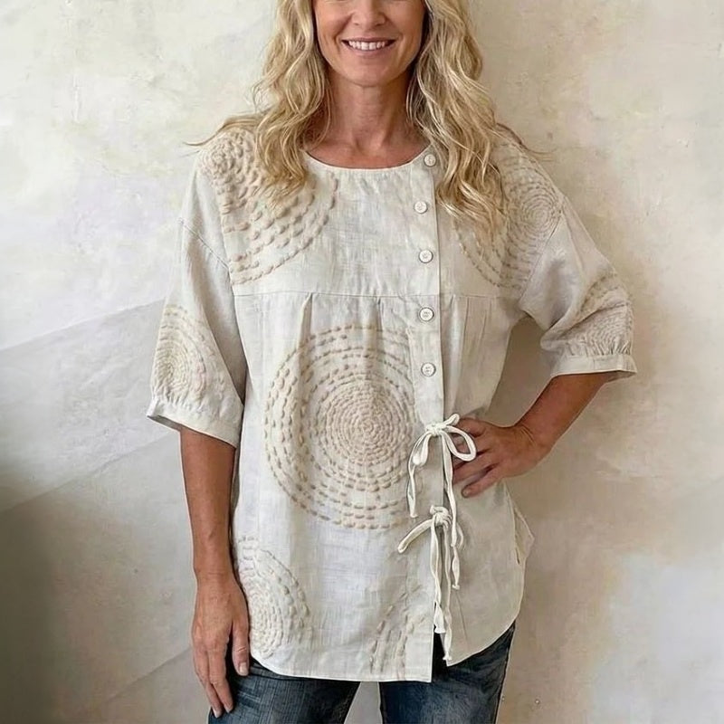 Élodie™ | Vintage lässige Bluse mit Print