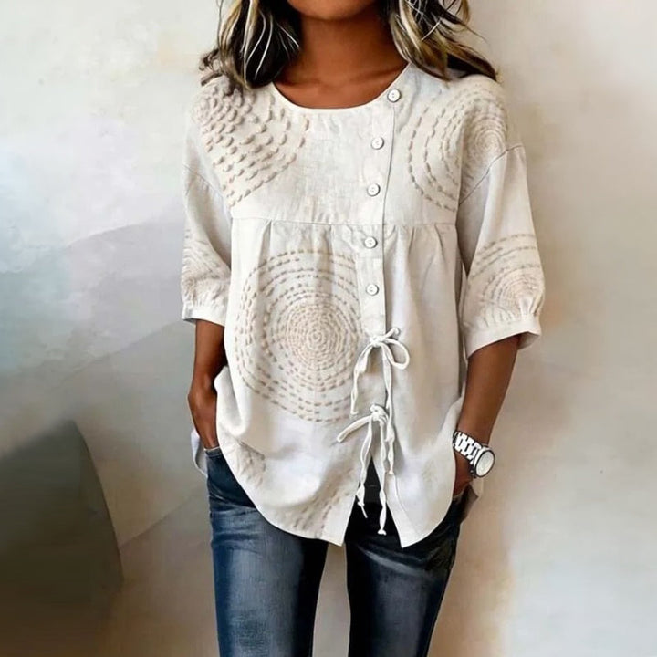 Élodie™ | Vintage lässige Bluse mit Print