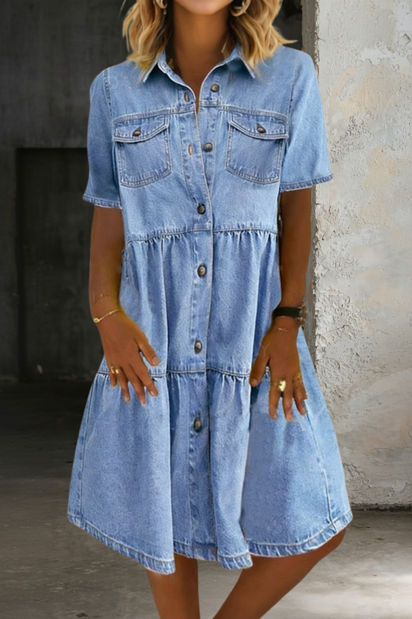 Sophia | Lässiges elegantes Denim-Kleid