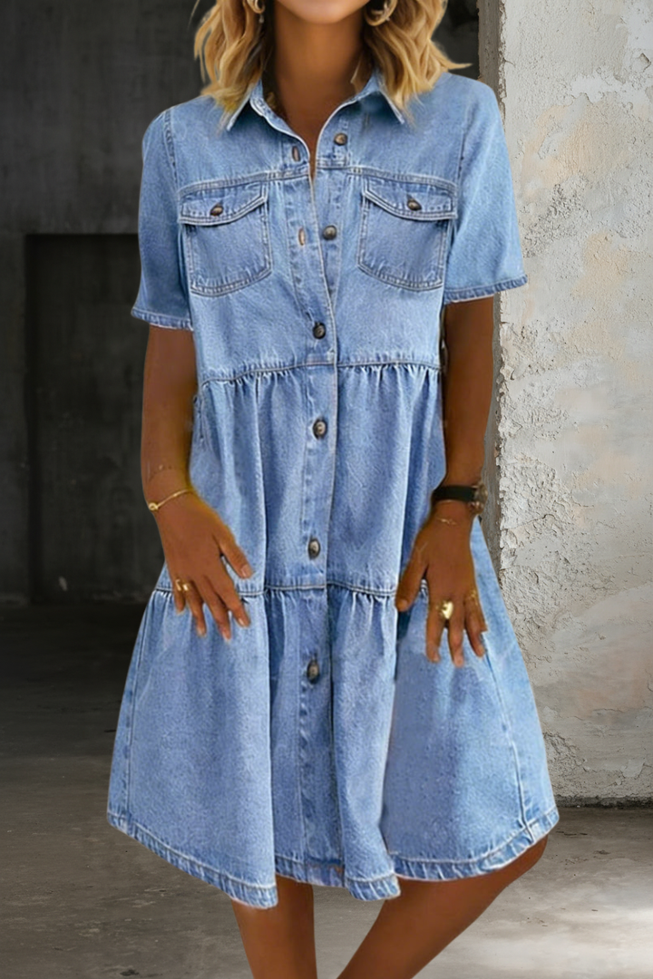 Sophia | Lässiges elegantes Denim-Kleid