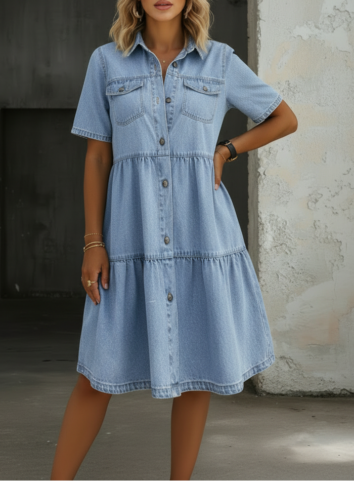 Sophia | Lässiges elegantes Denim-Kleid