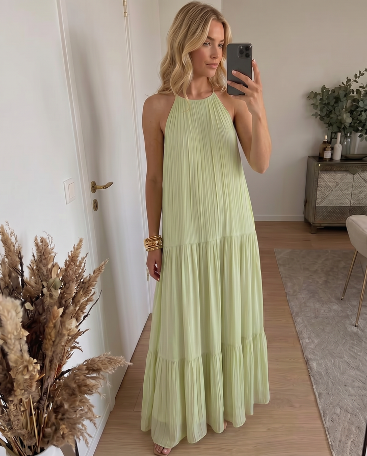 LIVIA | Maxi Kleid Boho Pistazie