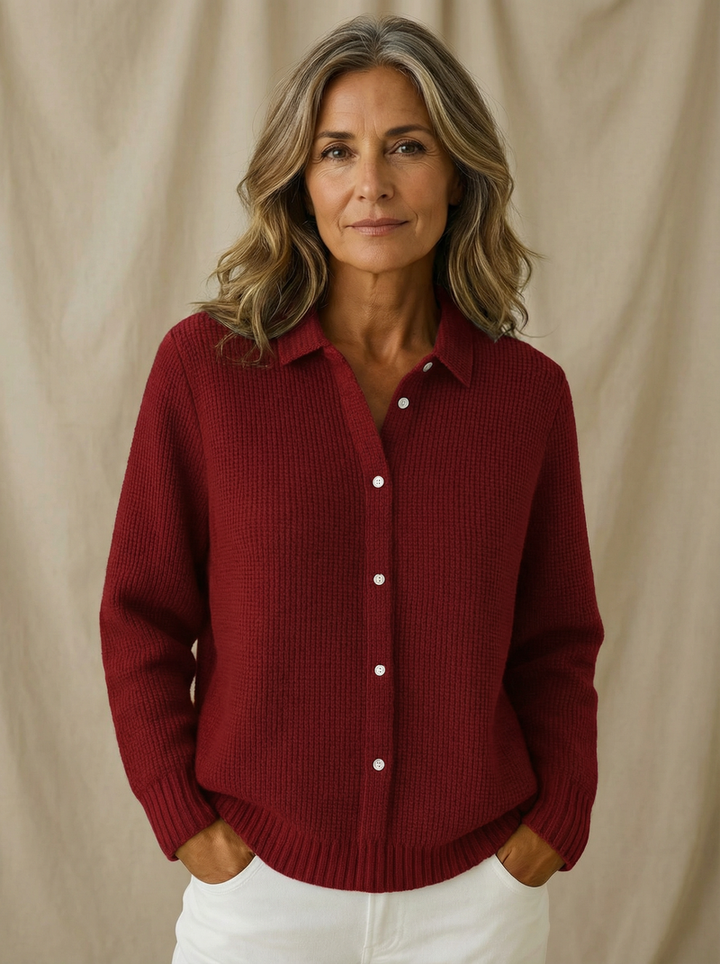 Maeve | Klassische Strickjacke Mit Knopfleiste