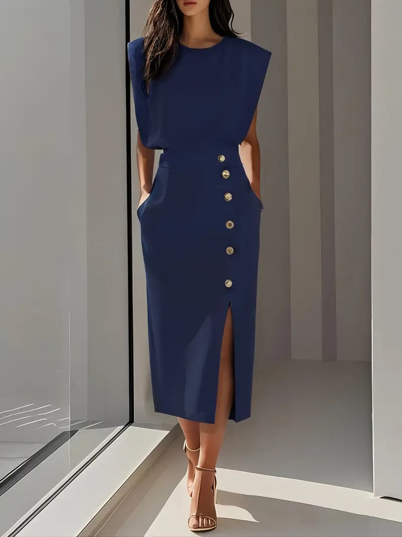 Dalia | Midi-Kleid mit Seitenschlitz