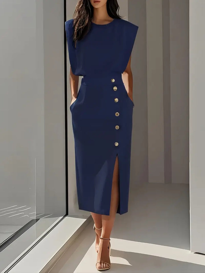 Dalia | Midi-Kleid mit Seitenschlitz