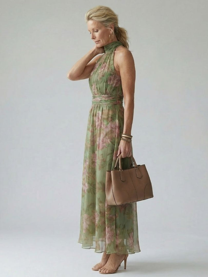 MIRELY | Midi Kleid Halter Marsciato