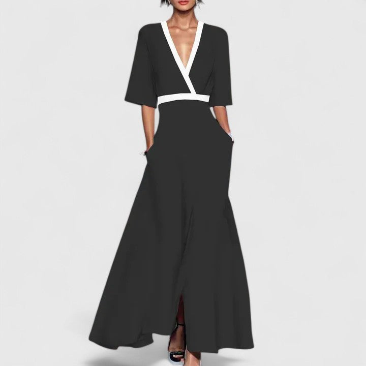 Aimee | Elegantes Blumenkleid Maxi