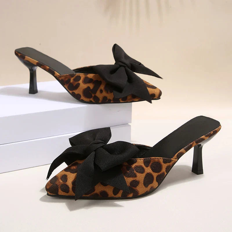 SIENNA LEOPARDEN BOW HIGH HEELS