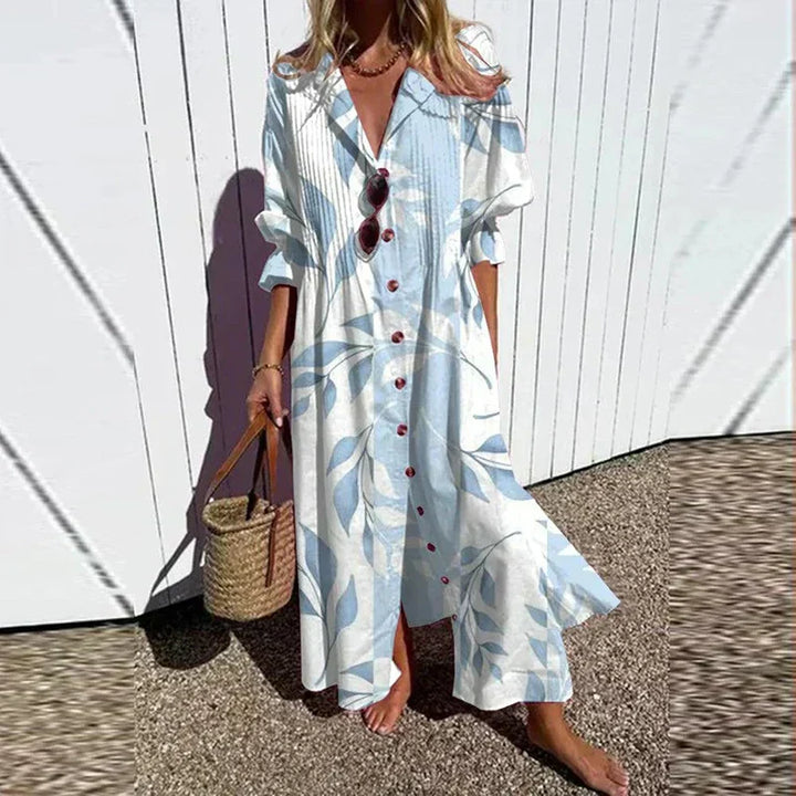 Alyssa™ Boho Puffärmel Maxikleid