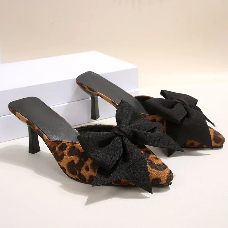 SIENNA LEOPARDEN BOW HIGH HEELS