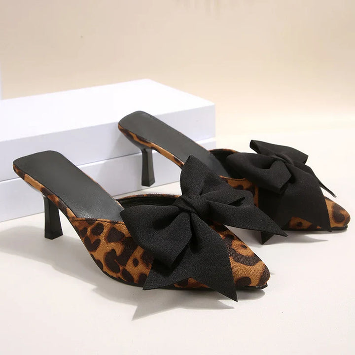 SIENNA LEOPARDEN BOW HIGH HEELS