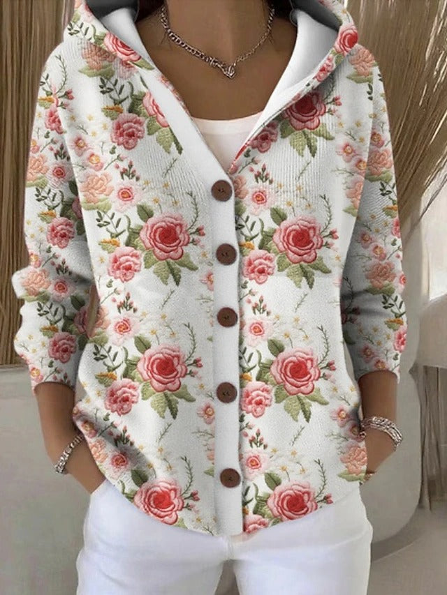Cassidy | Künstlerischer warmer langer Cardigan