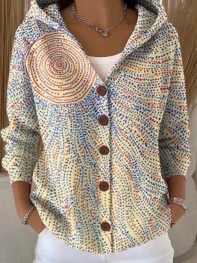 Cassidy | Künstlerischer warmer langer Cardigan