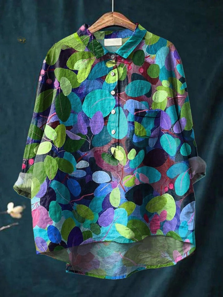 Lina | Lebendige floral bestickte Bluse