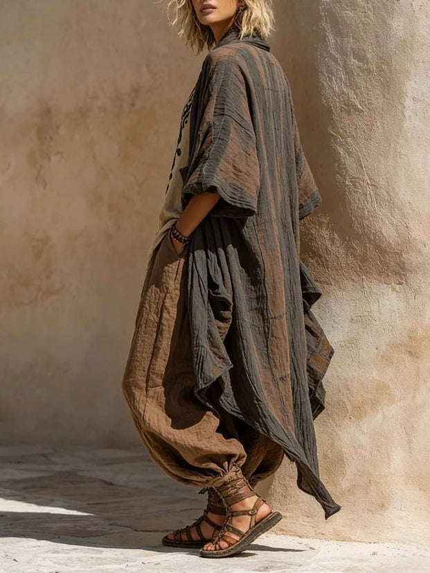 Margaret | Nomadisches Bohemian Kunstdruck Drei-Teile-Set Outfit
