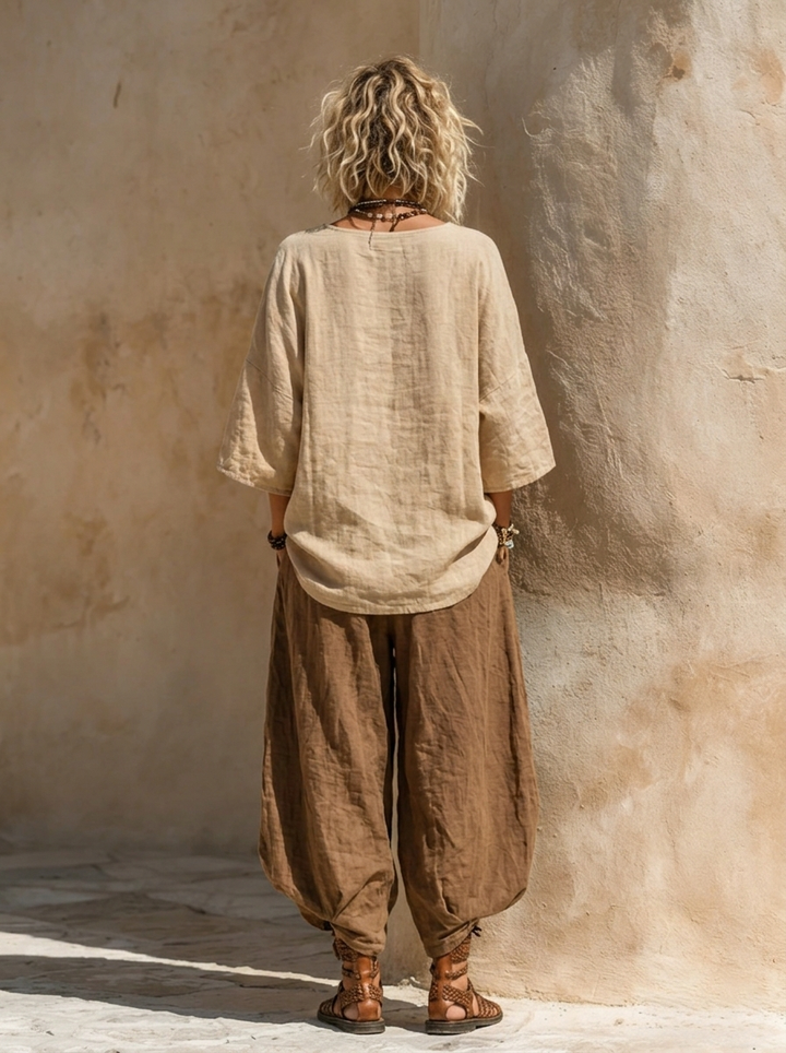 Margaret | Nomadisches Bohemian Kunstdruck Drei-Teile-Set Outfit