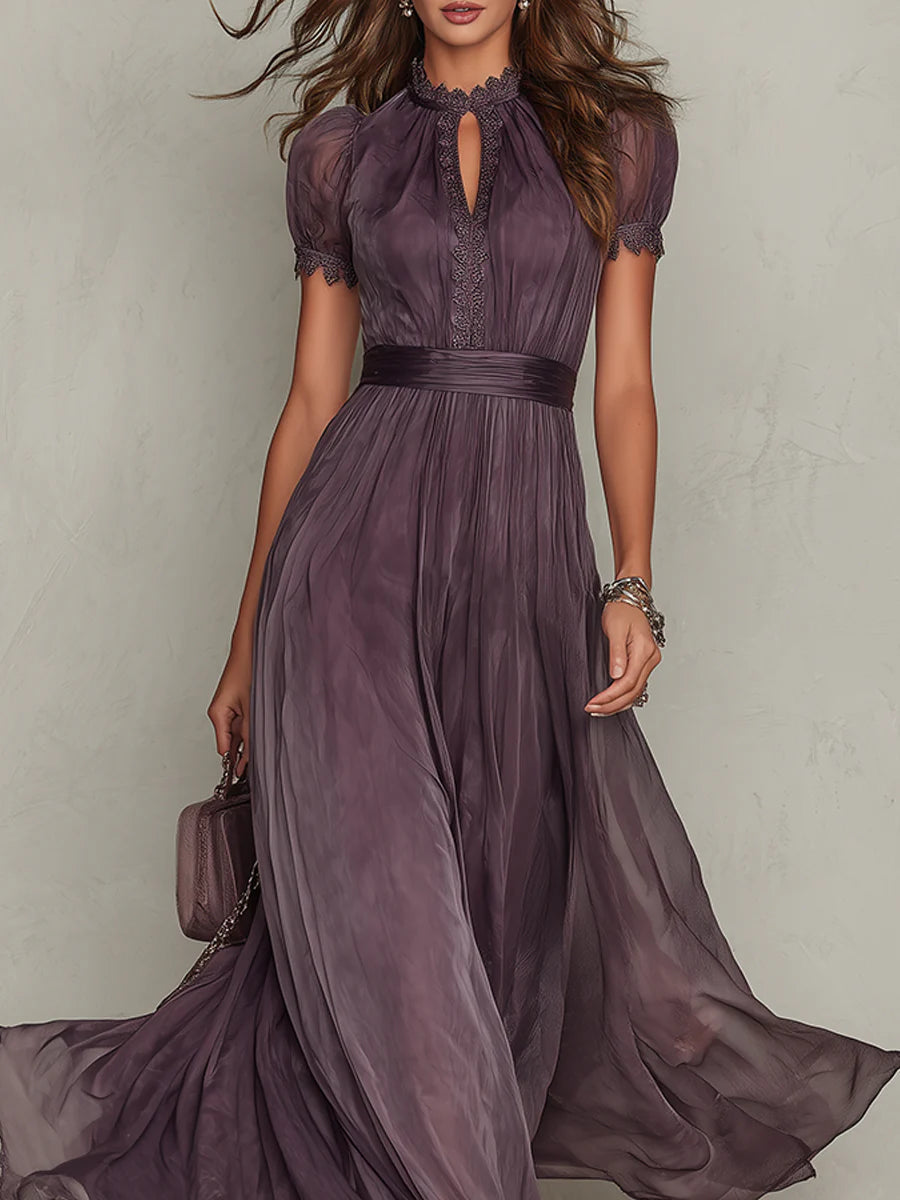 Petra | Maxikleid mit Spitzen-Details