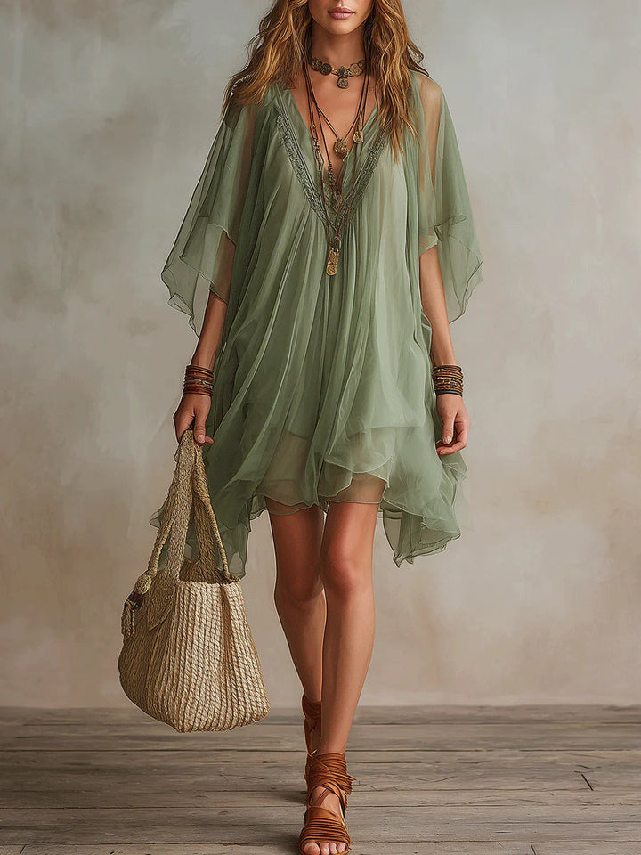 Kaia | Durchsichtige Flow-Tunika-Kleid