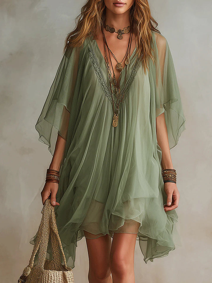 Kaia | Durchsichtige Flow-Tunika-Kleid
