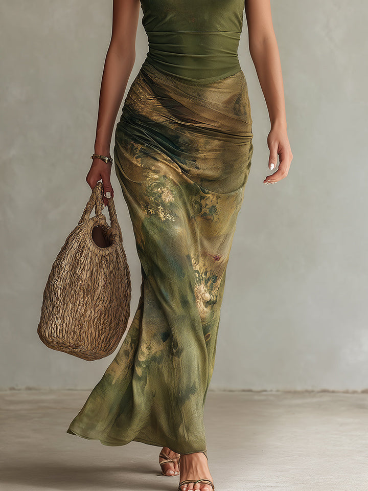 Zara | Sculpted Tie-Dye Maxi Kleid