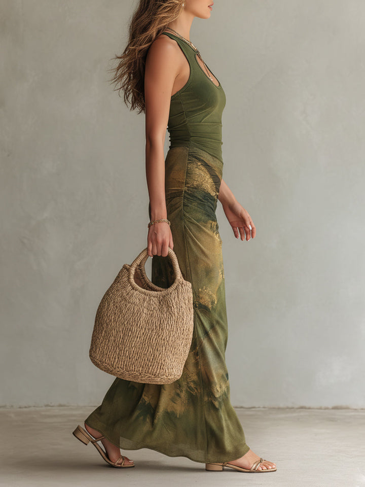 Zara | Sculpted Tie-Dye Maxi Kleid