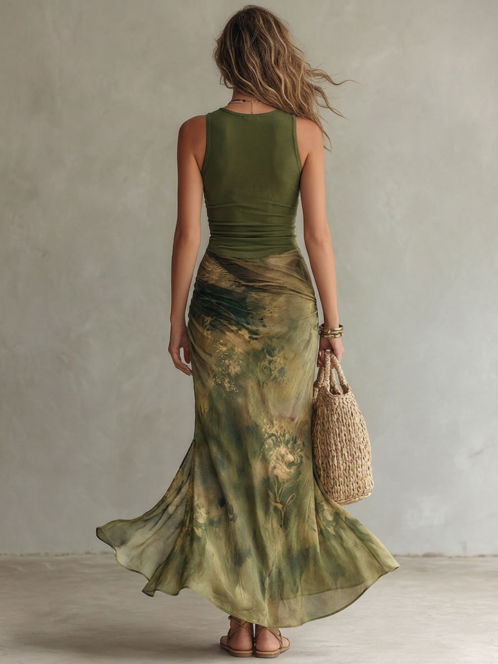 Zara | Sculpted Tie-Dye Maxi Kleid