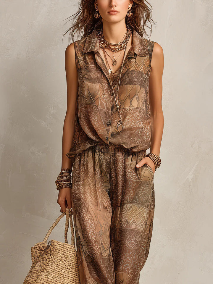 Maya | Lässiger bedruckter Jumpsuit
