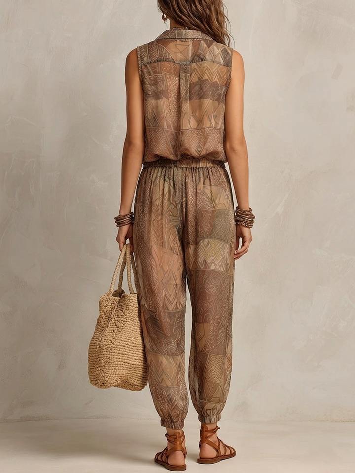 Maya | Lässiger bedruckter Jumpsuit