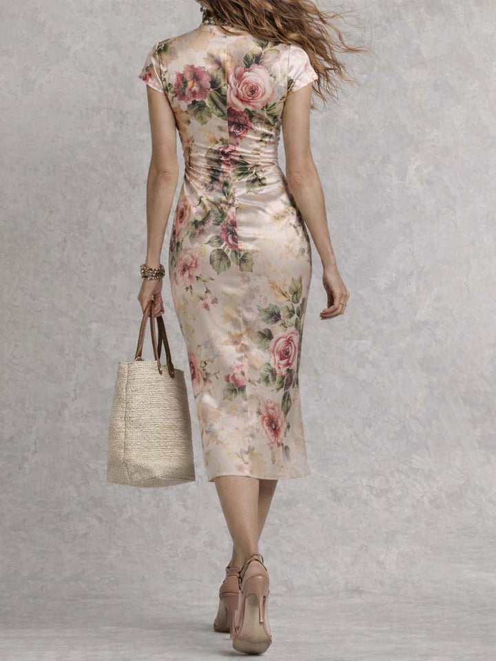 Rosanne | Klassisches Blumen-Wickelkleid