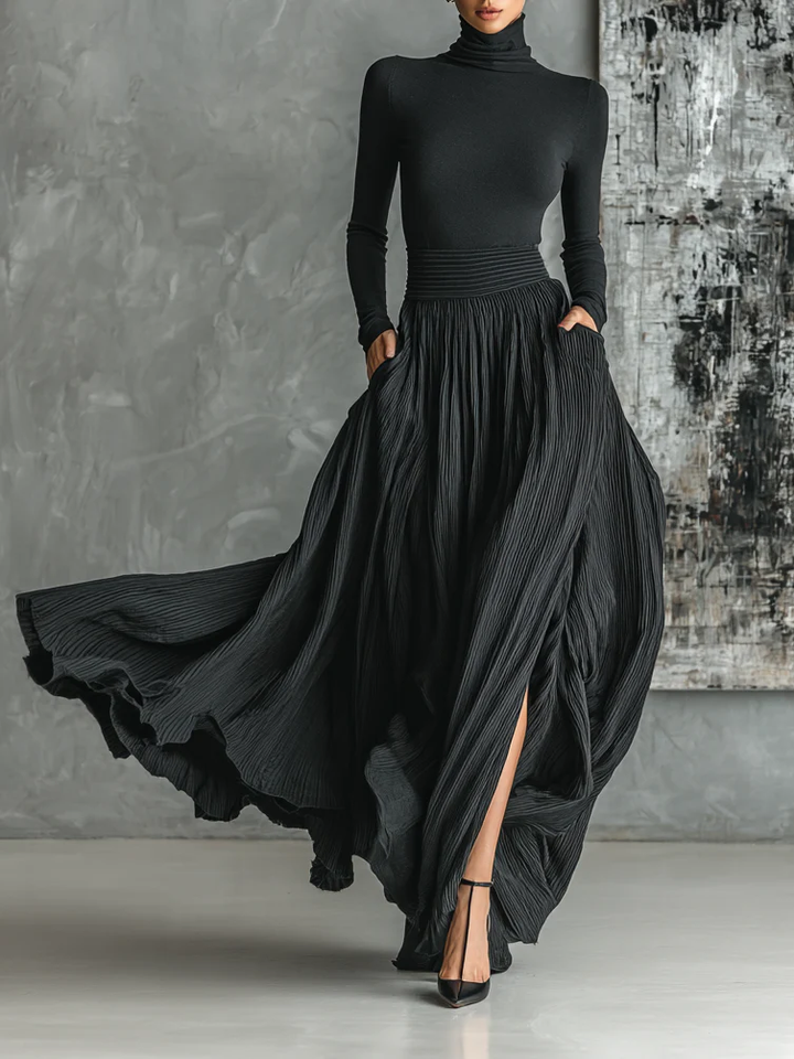 Eva™ | Elegantes Ensemble mit plissierter Rock